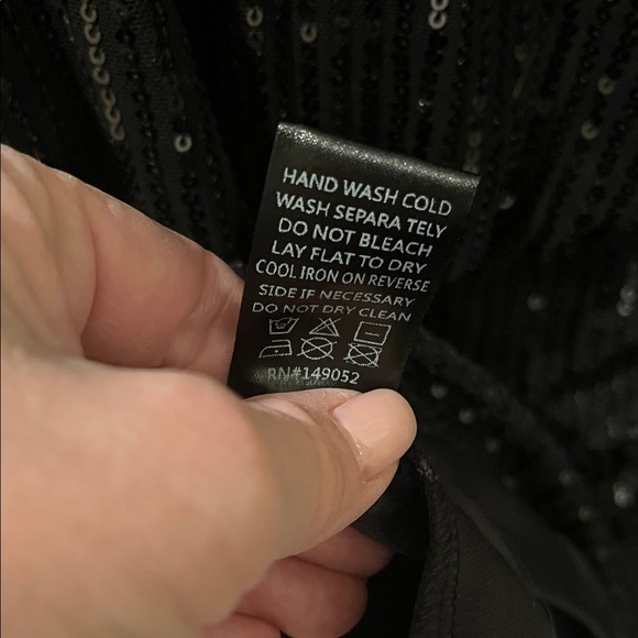 Fashion Nova Black Sequin NWT Mini Dress w/ cape sleeves - Picture 10 of 13